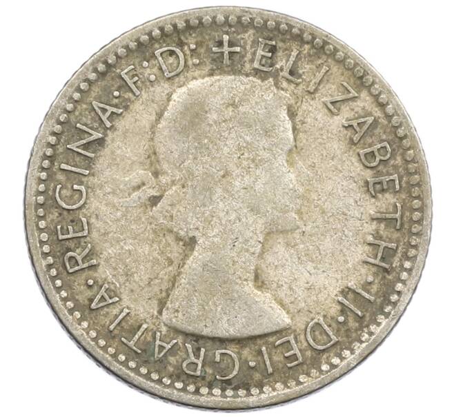 Монета 6 пенсов 1957 года Австралия (Артикул: M2-79244) — Фото №2