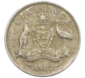 6 пенсов 1962 года Австралия — Фото №1