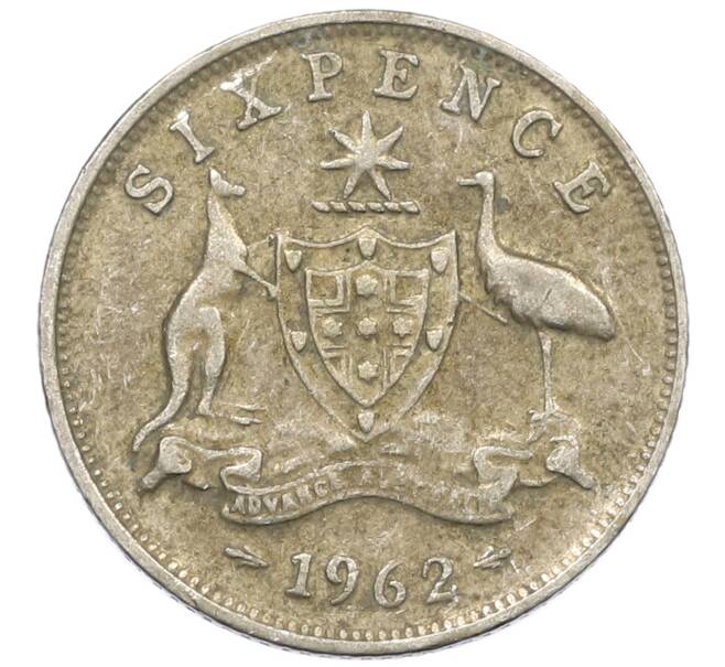 Монета 6 пенсов 1962 года Австралия (Артикул: M2-79245) — Фото №1