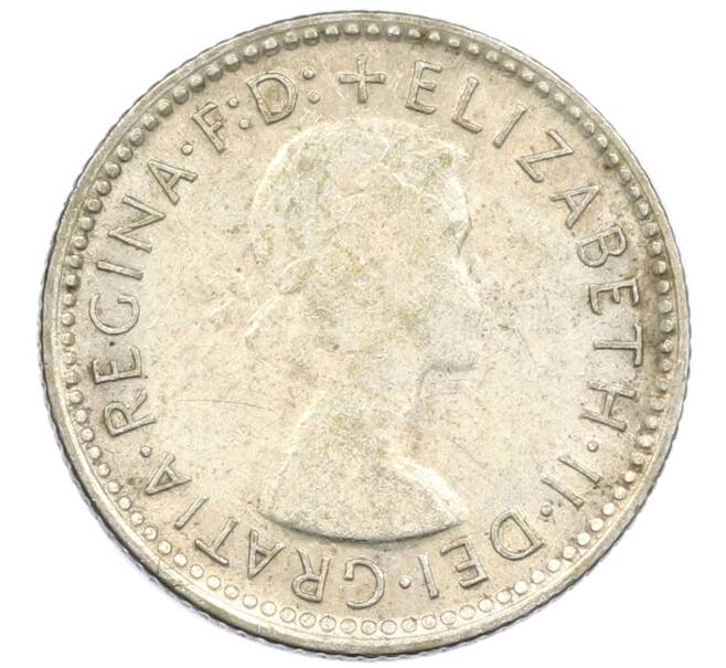 Монета 6 пенсов 1956 года Австралия (Артикул: M2-79249) — Фото №2