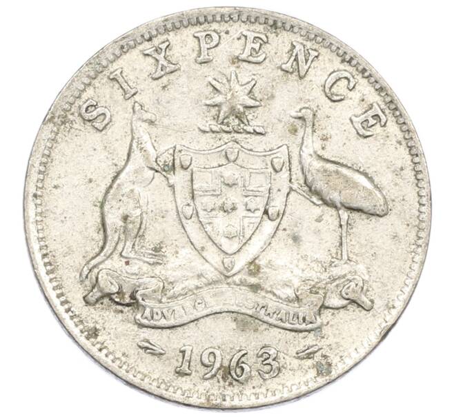 Монета 6 пенсов 1963 года Австралия (Артикул: M2-79256) — Фото №1