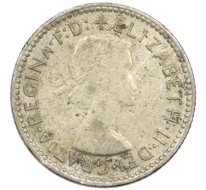 Монета 6 пенсов 1957 года Австралия (Артикул: M2-79257) — Фото №2