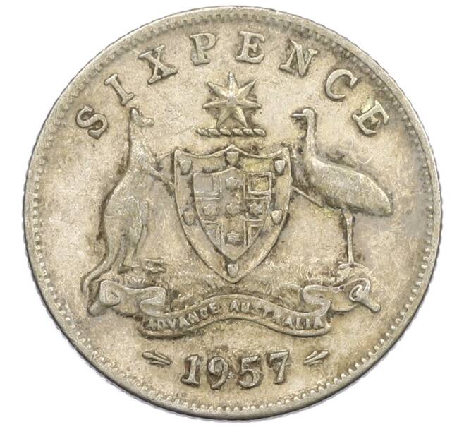 Монета 6 пенсов 1957 года Австралия (Артикул: M2-79263) — Фото №1