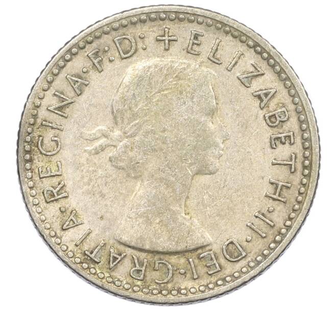 Монета 6 пенсов 1957 года Австралия (Артикул: M2-79263) — Фото №2