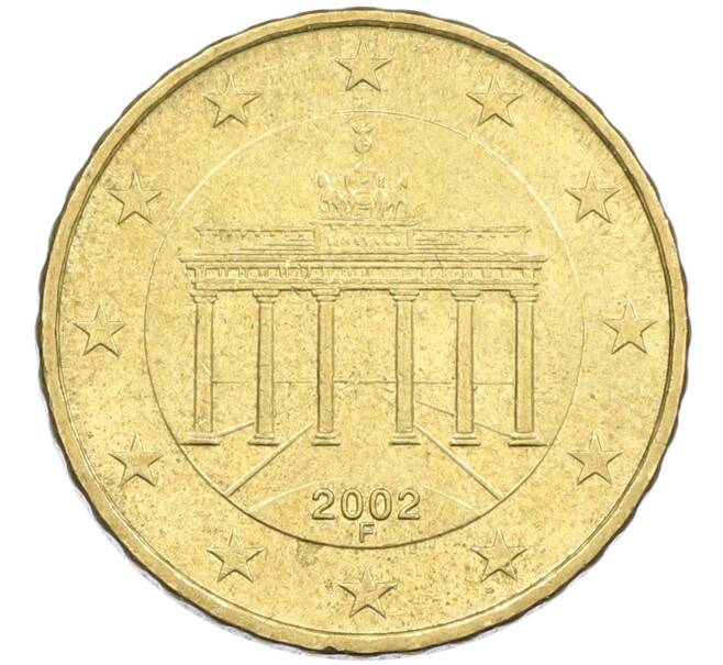 Монета 10 евроцентов 2002 года F Германия (Артикул: T11-13249) — Фото №1