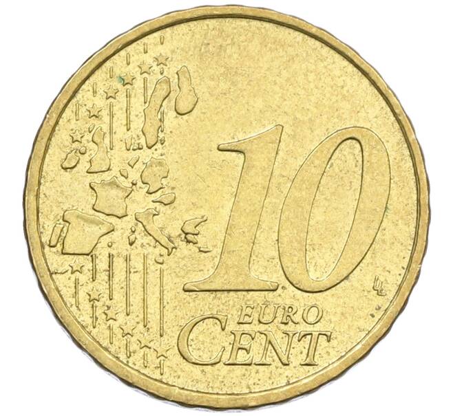 Монета 10 евроцентов 2002 года F Германия (Артикул: T11-13249) — Фото №2
