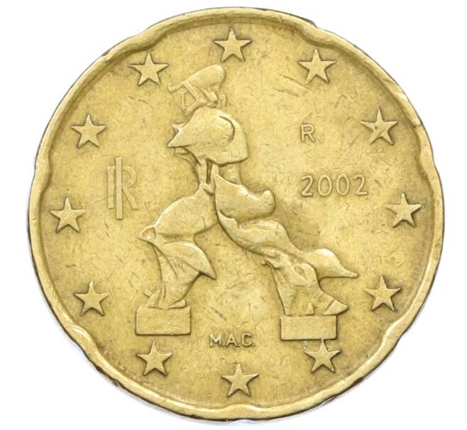 Монета 20 евроцентов 2002 года Италия (Артикул: T11-13260) — Фото №1