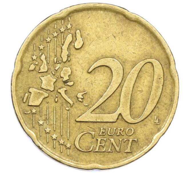 Монета 20 евроцентов 2002 года Италия (Артикул: T11-13260) — Фото №2