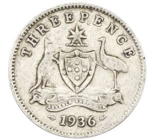 3 пенса 1936 года Австралия — Фото №1