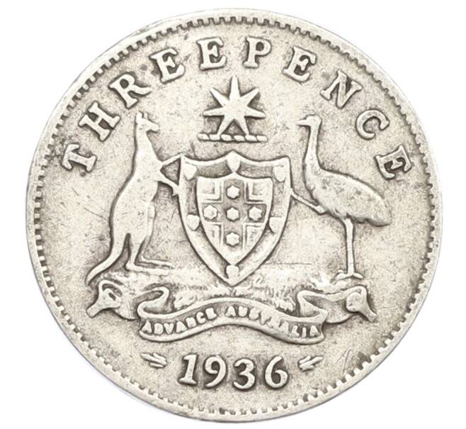 Монета 3 пенса 1936 года Австралия (Артикул: M2-79327) — Фото №1
