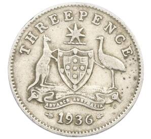 3 пенса 1936 года Австралия — Фото №1