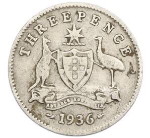 3 пенса 1936 года Австралия — Фото №1