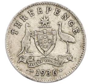 3 пенса 1936 года Австралия — Фото №1