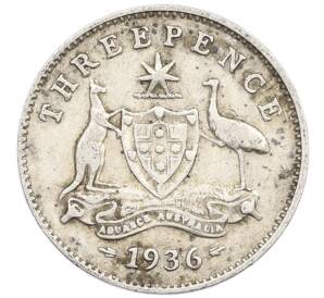 3 пенса 1936 года Австралия — Фото №1