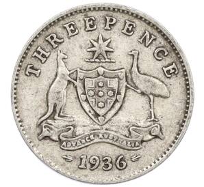 3 пенса 1936 года Австралия — Фото №1