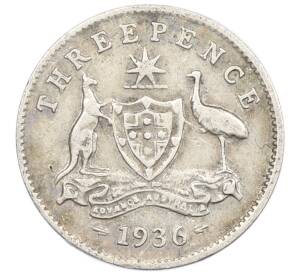 3 пенса 1936 года Австралия — Фото №1