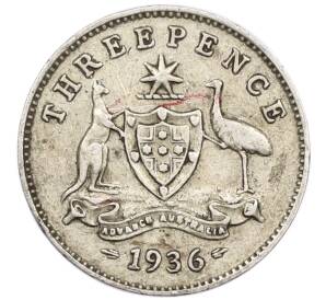 3 пенса 1936 года Австралия — Фото №1