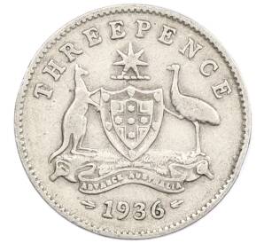 3 пенса 1936 года Австралия — Фото №1