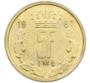 5 франков 1987 года Люксембург — Фото №1