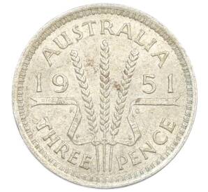 3 пенса 1951 года PL Австралия — Фото №1