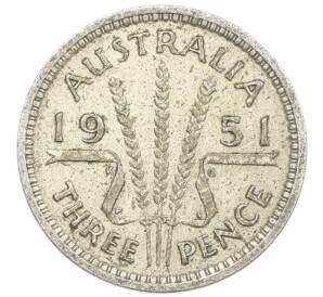3 пенса 1951 года PL Австралия — Фото №1