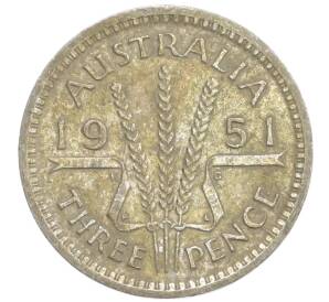 3 пенса 1951 года PL Австралия — Фото №1