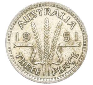 3 пенса 1951 года PL Австралия — Фото №1