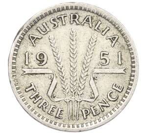 3 пенса 1951 года PL Австралия — Фото №1