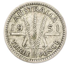 3 пенса 1951 года PL Австралия — Фото №1