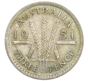 3 пенса 1951 года Австралия — Фото №1