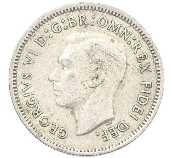 Монета 6 пенсов 1951 года Австралия (Артикул: M2-79602) — Фото №2