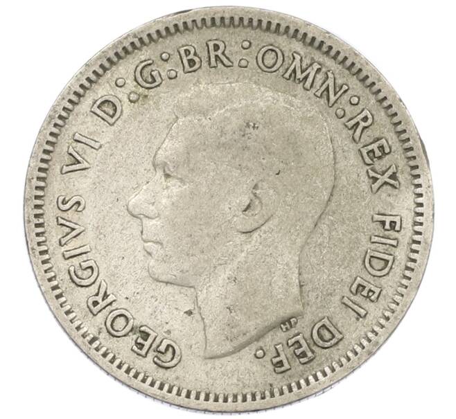 Монета 6 пенсов 1951 года PL Австралия (Артикул: M2-79605) — Фото №2