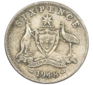 6 пенсов 1948 года Австралия — Фото №1