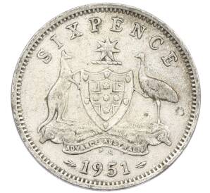 6 пенсов 1951 года PL Австралия — Фото №1