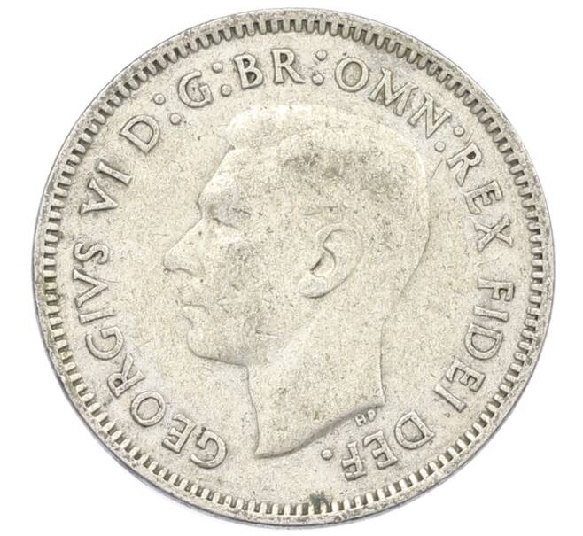 Монета 6 пенсов 1951 года PL Австралия (Артикул: M2-79608) — Фото №2