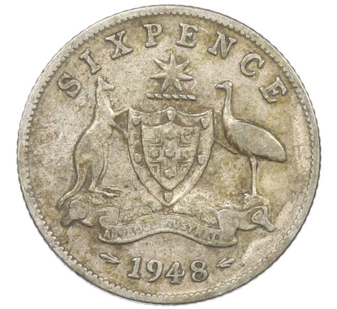 Монета 6 пенсов 1948 года Австралия (Артикул: M2-79612) — Фото №1