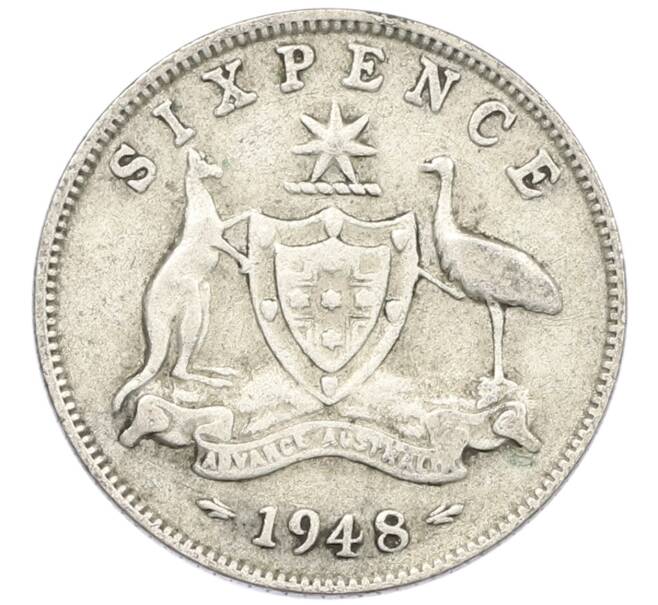 Монета 6 пенсов 1948 года Австралия (Артикул: M2-79613) — Фото №1