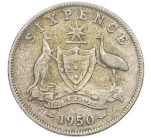 6 пенсов 1950 года Австралия — Фото №1