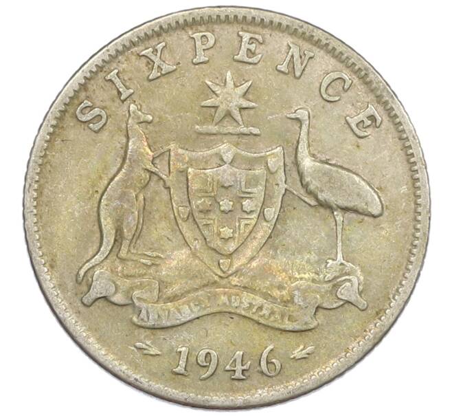 Монета 6 пенсов 1946 года Австралия (Артикул: M2-79617) — Фото №1