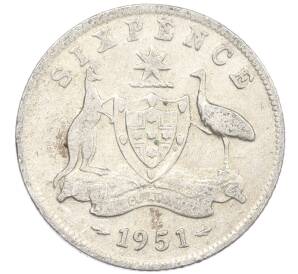 6 пенсов 1951 года Австралия — Фото №1