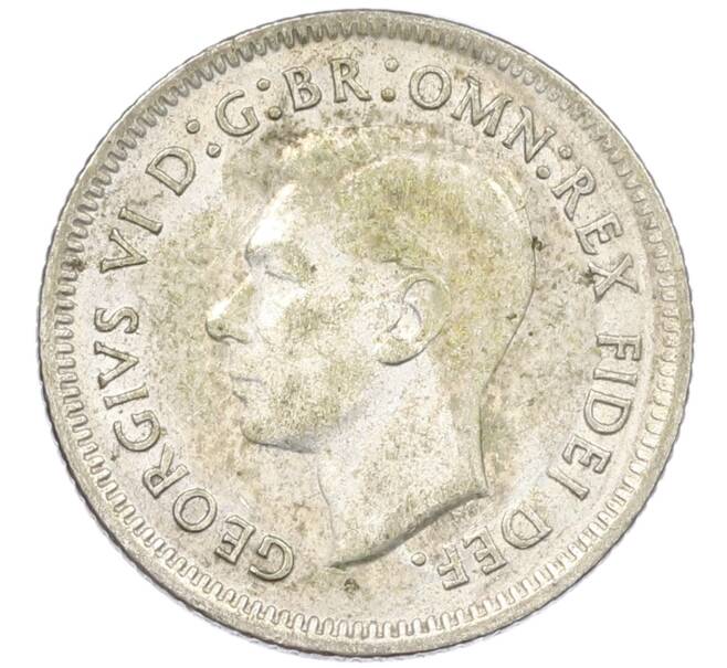 Монета 6 пенсов 1951 года Австралия (Артикул: M2-79620) — Фото №2