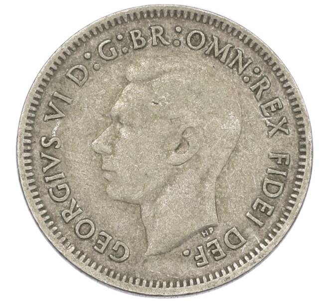 Монета 6 пенсов 1951 года PL Австралия (Артикул: M2-79621) — Фото №2