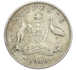 6 пенсов 1946 года Австралия — Фото №1