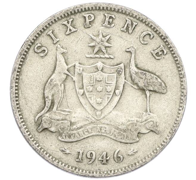 Монета 6 пенсов 1946 года Австралия (Артикул: M2-79625) — Фото №1