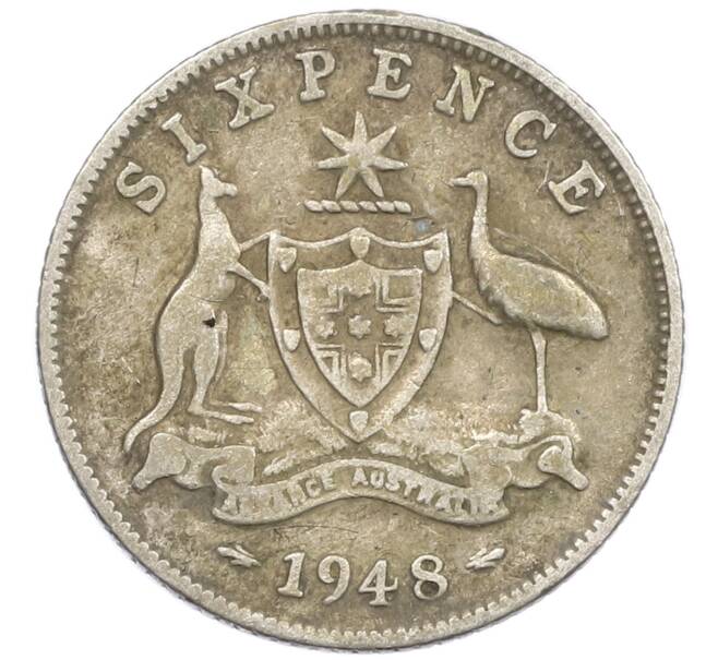 Монета 6 пенсов 1948 года Австралия (Артикул: M2-79626) — Фото №1