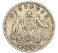 Монета 6 пенсов 1951 года PL Австралия (Артикул: M2-79629) — Фото №1