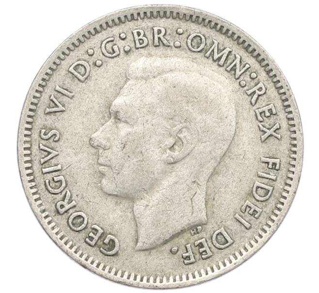 Монета 6 пенсов 1951 года PL Австралия (Артикул: M2-79630) — Фото №2