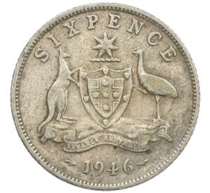 6 пенсов 1946 года Австралия — Фото №1