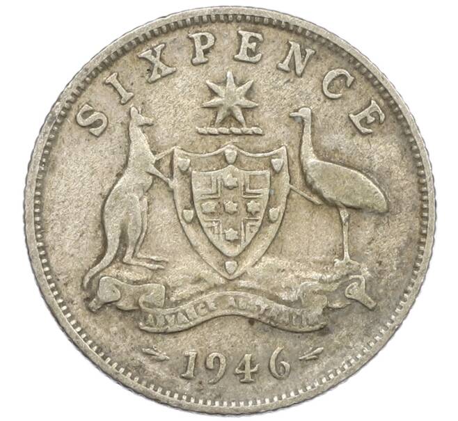 Монета 6 пенсов 1946 года Австралия (Артикул: M2-79632) — Фото №1