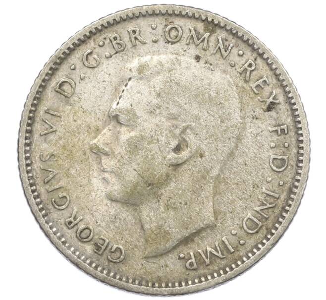 Монета 6 пенсов 1946 года Австралия (Артикул: M2-79632) — Фото №2